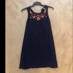Floral navy dress